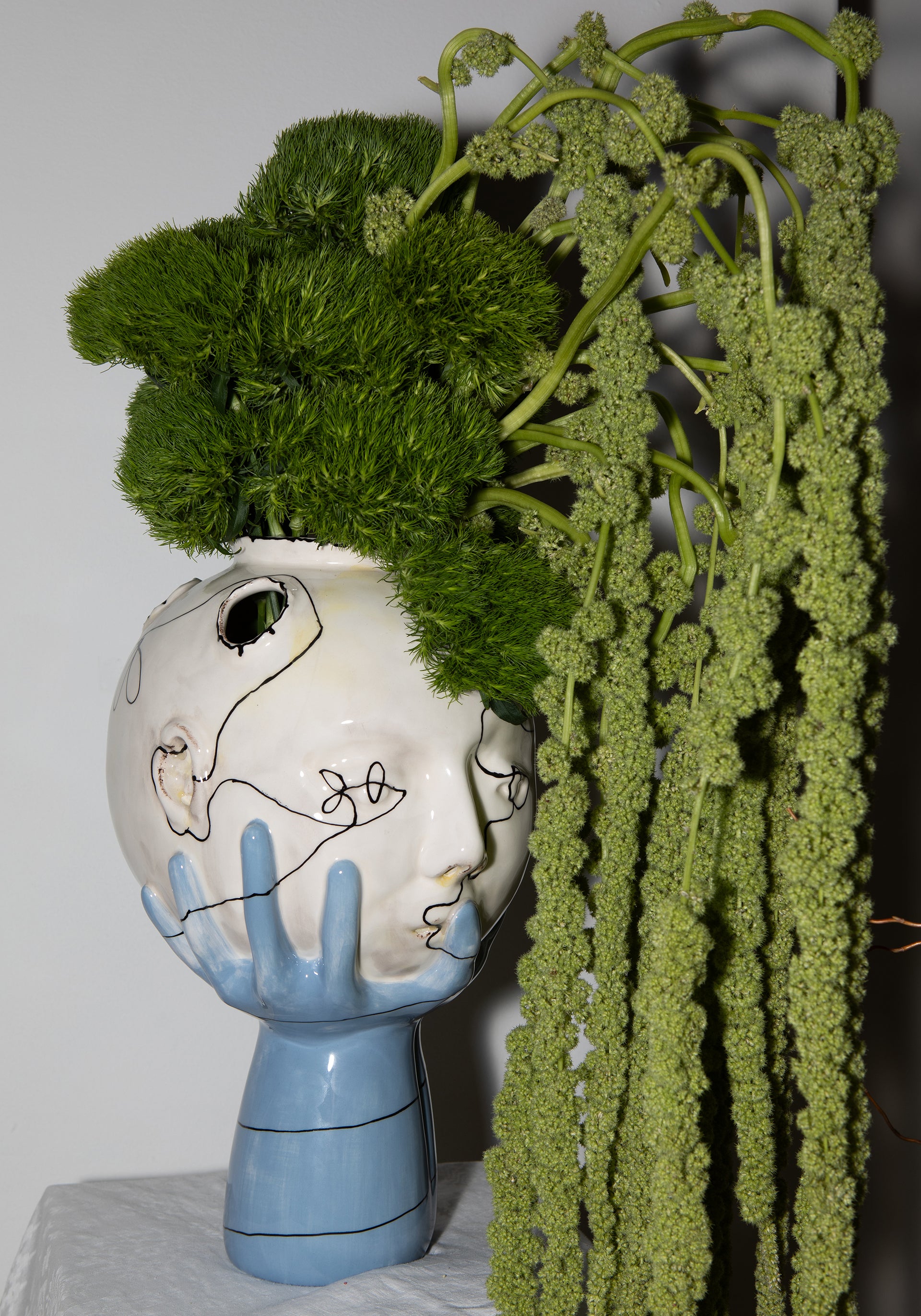 Head in Hands Wish Vase