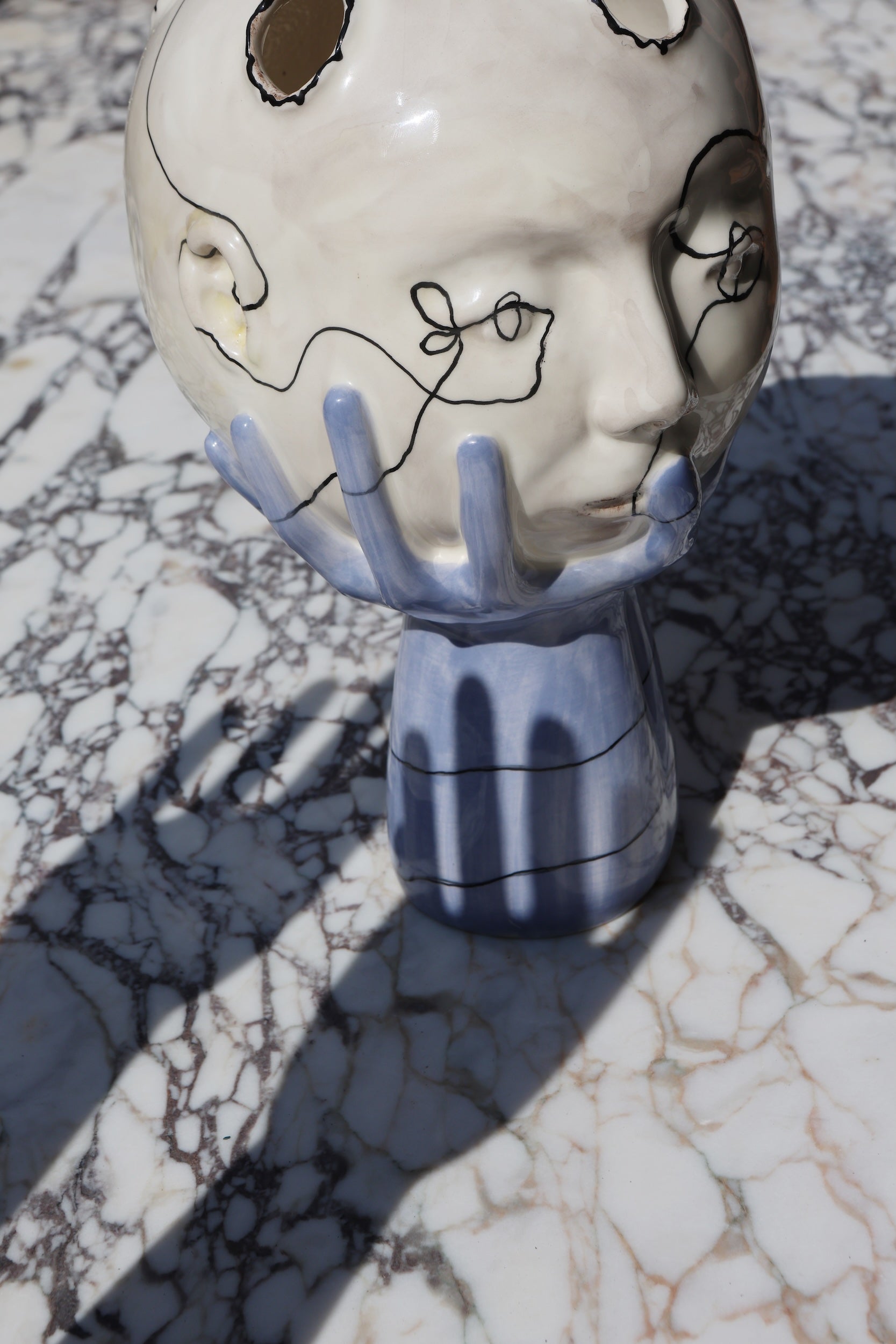 Head in Hands Wish Vase