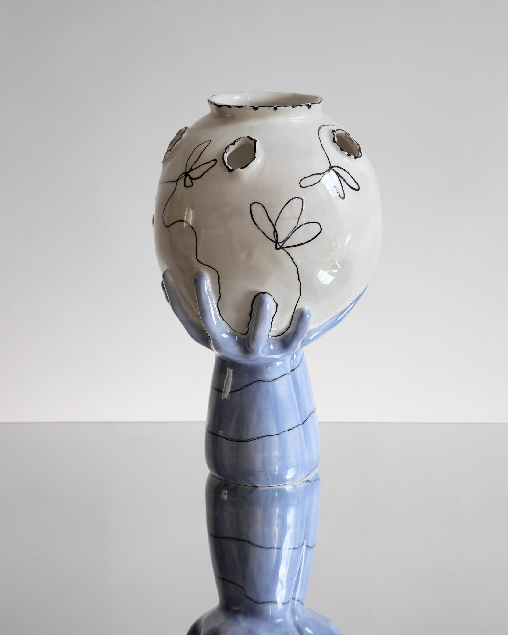 Head in Hands Wish Vase