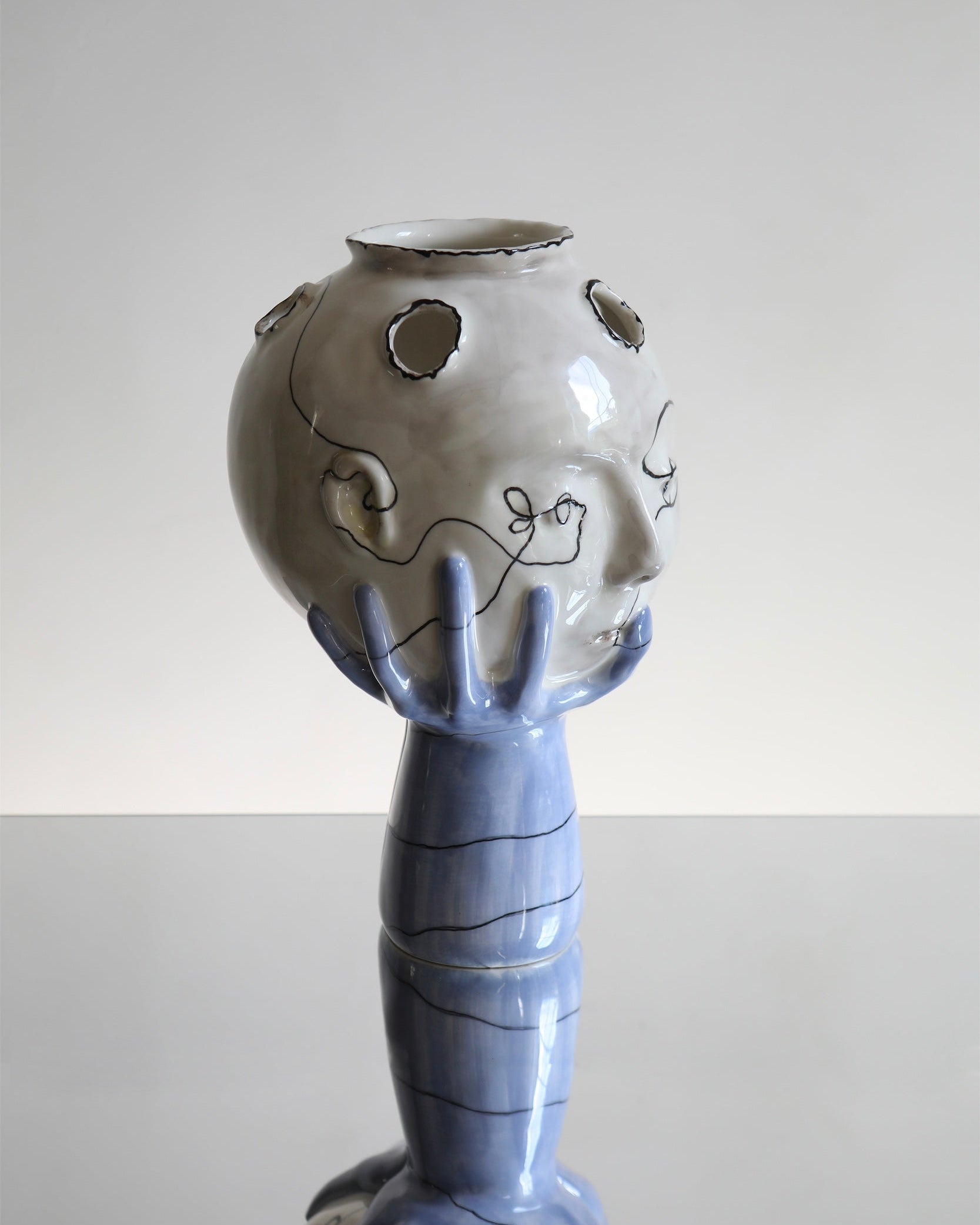 Head in Hands Wish Vase
