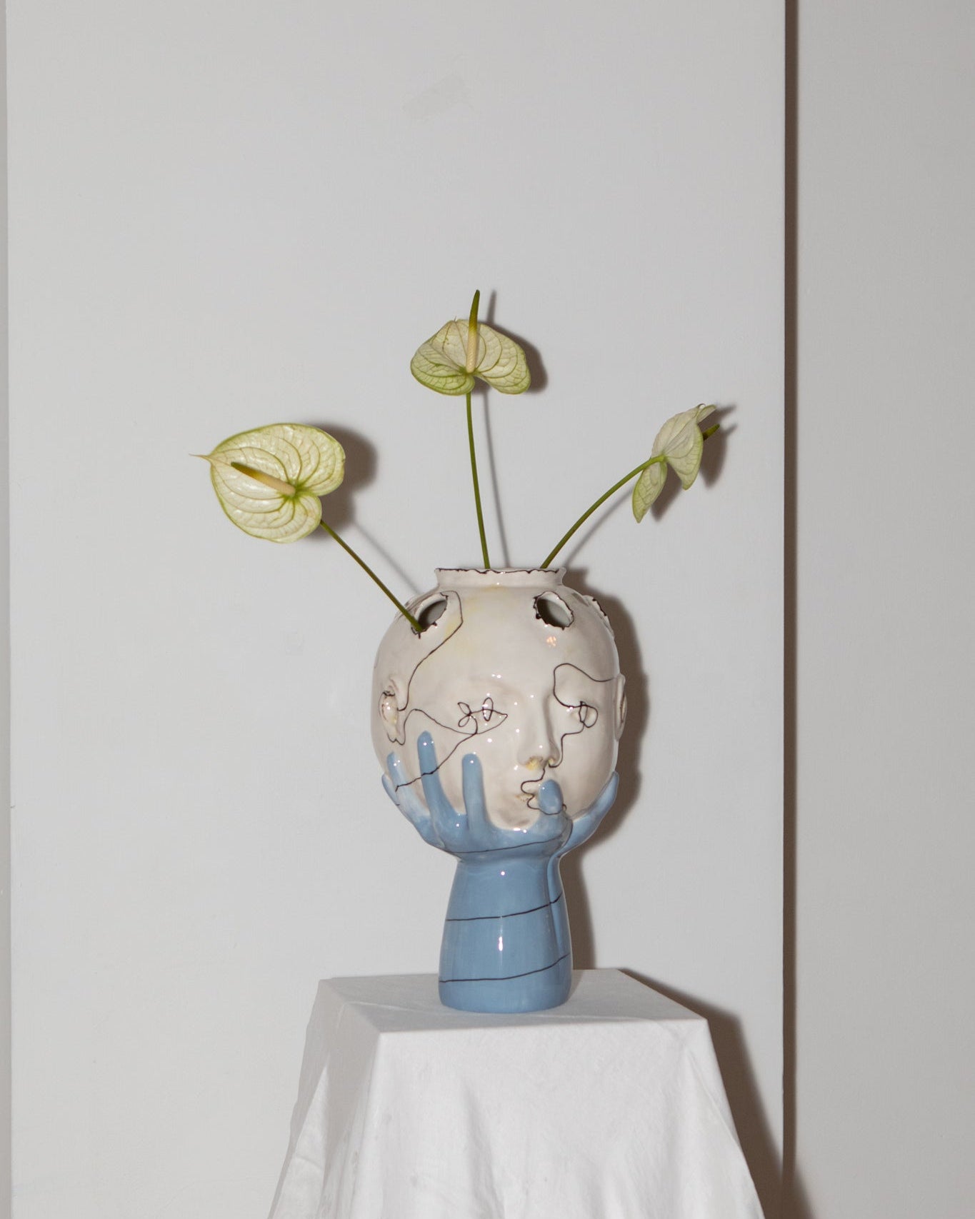 Head in Hands Wish Vase